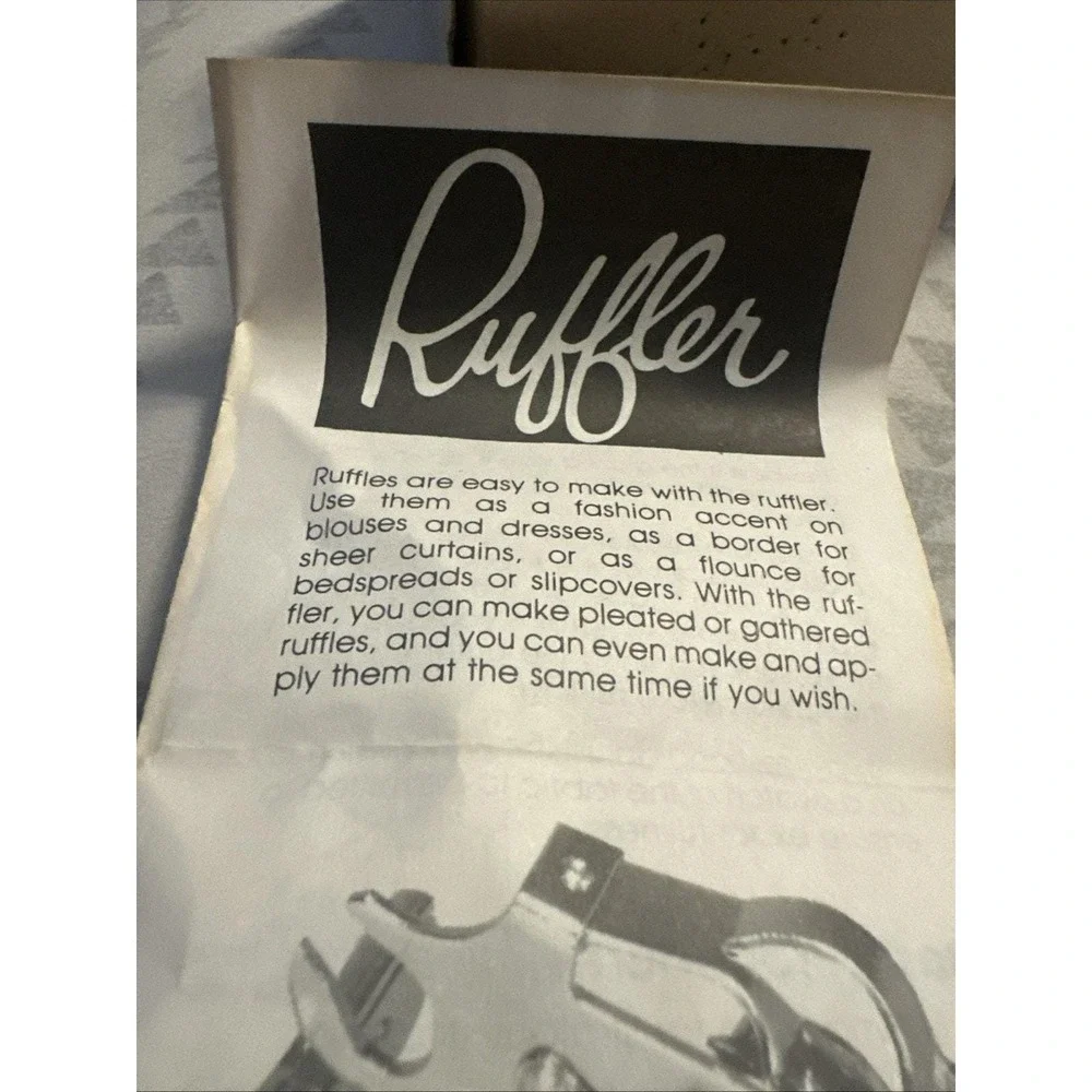 Ruffler Attachment: Vintage Japanese Sewing Tool (Left Needle, Model 55620)‎